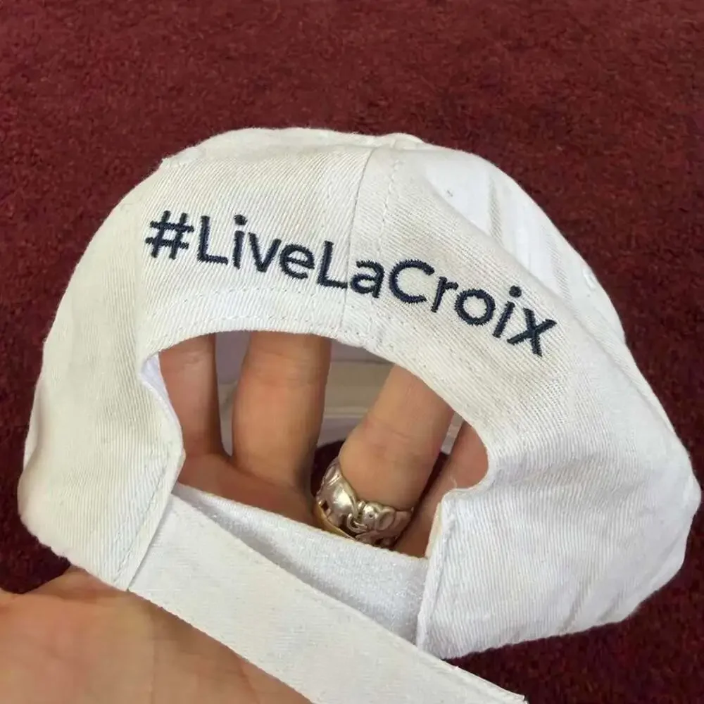 LaCroix White Embroidered Can Logo Baseball Hat #LiveLaCroix